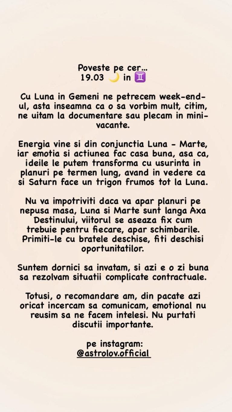 Horoscopul zilei