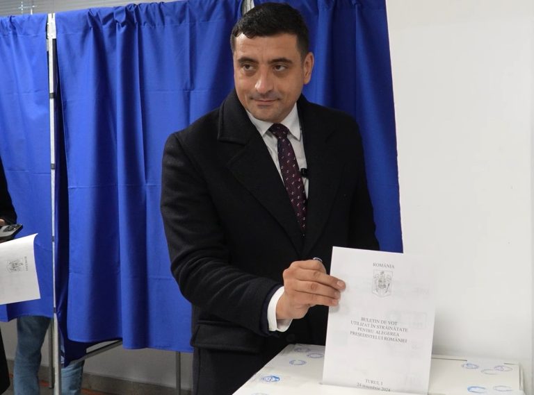 George Simion, primul candidat care votează la prezidențiale, alături de diaspora la Roma