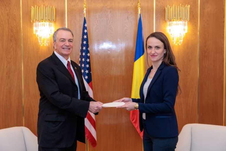 Întrevederea noului ambasador al SUA în România, Darryl Nirenberg, cu ministrul afacerilor externe Oana Țoiu