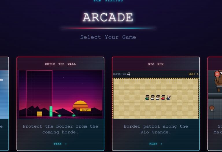 „Construieşte zidul!” – „Oprește migranții!” Casa Albă a lansat „Arcade” – jocuri video care recreează unele dintre politicile lui Trump